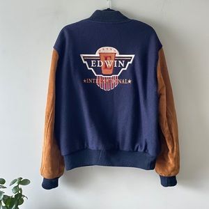 VINTAGE EDWIN JEANS VARSITY JACKET